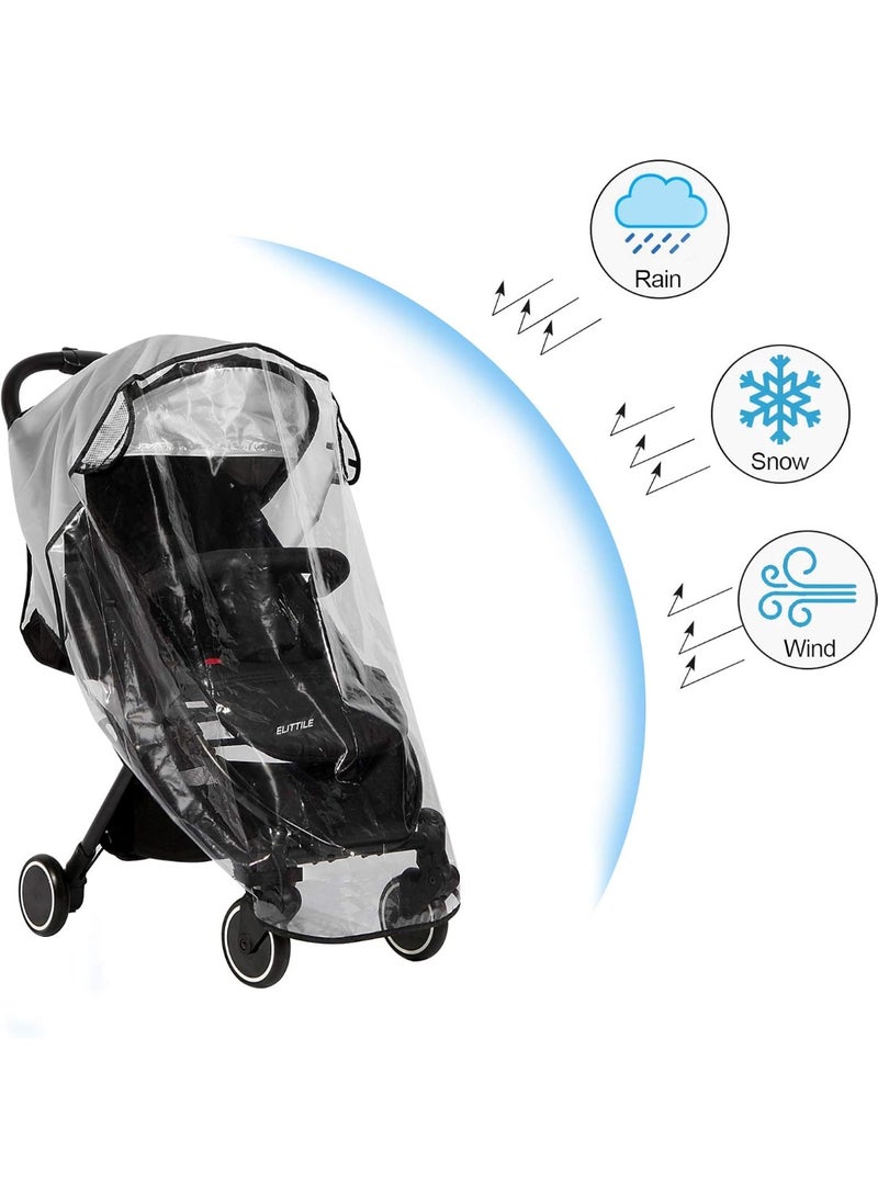 Clear Stroller Rain Cover, Universal Travel Weather Shield Breathable Baby Stroller Rain Cover for Windproof, Waterproof, Protect from Sun Dust Snow - Image 3